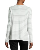 The Long-Sleeve Boyfriend T-Shirt, Dirty White Runaway Stripe