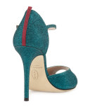 Ursula Glitter d'Orsay Sandal, Green