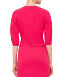 Half-Sleeve Open-Front Bolero, Rose