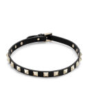 Leather Rockstud Choker Necklace