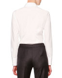 Long-Sleeve Button-Front Blouse