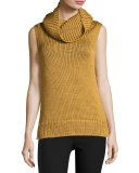 Adele Sleeveless Ribbed Top, Gold