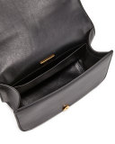 Pionnière Leather Shoulder Bag, Black (Nero)