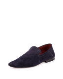 Flex Suede Slip-On Loafer, Blue