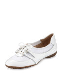 Bonnie Stretch Patent Sneaker, White