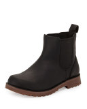 Callum Leather Chelsea Boot, Black, Youth