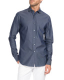 Chambray Sport Shirt, Indigo