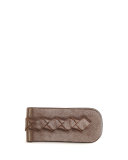 Woven Leather Money Clip