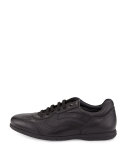 Leggero Calfskin Lace-Up Sneaker, Black
