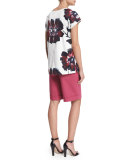 Rivington Pleated-Front Shorts, Sangaria  