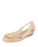 Bermuda Cutout Jelly Wedge Pump, Macaroon Gelato 
