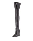 Madison Patent Over-The-Knee Boot, Black