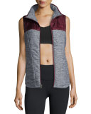 Pseudio Tunic Vest, Gray/Garnet