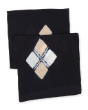 Emblems Silk Shibori Scarf, Black