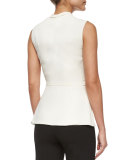 Cowl-Neck Peplum Top