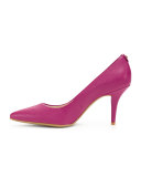 MK-Flex Mid-Heel Saffiano Pump, Fuchsia