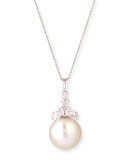 South Sea Pearl & Diamond Pendant Necklace, 18"