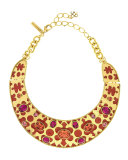 Crystal & Resin Collar Necklace, Red