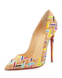 So Kate Chevron Cork Red Sole Pump, Multi