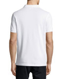 Tonal Textured Piqué Polo Shirt, White