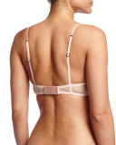 Morgane Embroidered Mesh Demi Bra, Light Pink