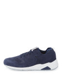 580 Deconstructed Suede Sneaker, Blue/Silver