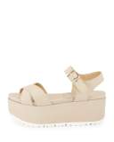Crosspath Platform Leather Sandal
