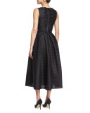 Sleeveless Two-Piece Tea-Length Cocktail Dress