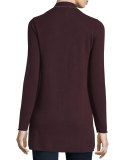 Long Chain-Trimmed Open-Front Cashmere Cardigan