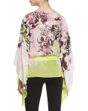 Belted Floral Caftan/Kimono Top
