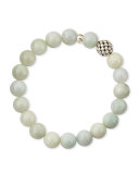 10mm Caviar-Ball Burma Jade Beaded Stretch Bracelet