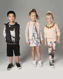Poul Hooded Quilted Utility Vest, Black, Size 3T-12