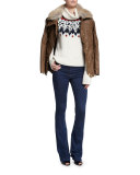 Fair Isle Turtleneck Sweater, Ivory