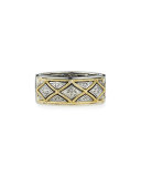 Classic Diamond-Pattern Band Ring, Men's Size 10