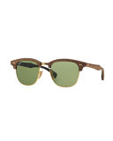 Classic Clubmaster Wood Sunglasses