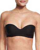 Maya Textured Solid Underwire Bandeau Swim Top