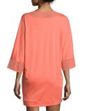 Mathilde 3/4-Sleeve Sleepshirt, Coral