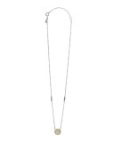 12mm Pavé Diamond & Caviar Pendant Necklace