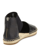 Coy Two-Piece Espadrille Flat, Black