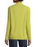 Ribbed Cashmere V-Neck Magnet-Close Cardigan