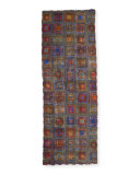 Presine Tile-Print Wool-Blend Scarf, Multicolor