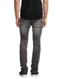 Post All Bills Distressed Skinny Jeans, Gray