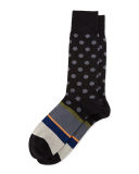 Pocco Dotted & Striped Socks