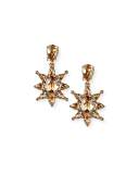 Tropical Bloom Crystal Drop Earrings