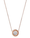 Logo CZ Pendant Necklace