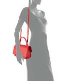 Shark Small Waxy Satchel Bag, Red