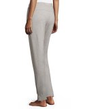 French Terry Cloth Lounge Pants, Light Gray Melange