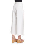 Wide-Leg Crisscross Trousers 