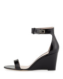 ronia naked wedge sandal, black