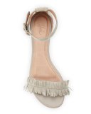 Ferris Fringe Suede Flat Sandal